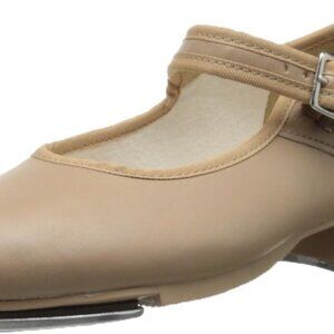 Women's Leather Tap Shoe Size 4 Non-Slip Heel Buckle Taps for Dance Performance